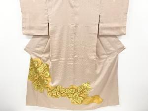 松模様三つ紋色留袖(比翼付き)